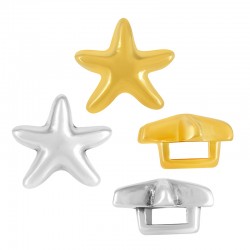 Pasador de Metal Zamak Estrella de Mar 13mm (Ø5x2.2mm)