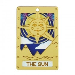 Colgante de Metacrilato Chapa Rectangular  “THE SUN” 29x45mm