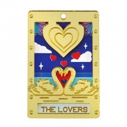 Colgante de Metacrilato Chapa Rectangular  “THE LOVERS” 29x45mm