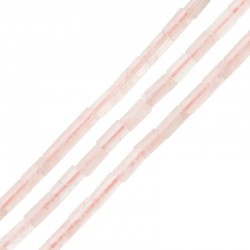Tubo de Piedra Semipreciosa Cuarzo Rosa 3x6mm (63uds)
