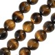 Bola Semipreciosa de Ojo de Tigre (Tiger Eye) ~8mm (~48pcs/tira)