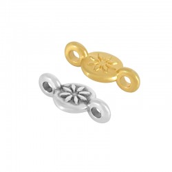 Conector de Metal Zamak Redondo con Flor 6mm