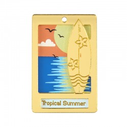 Colgante de Metacrilato "Tropical Summer" 30x45mm