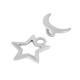 Cierre  de Metal Zamak con Estrella y Luna 14mm & 19mm (2pcs/Set)