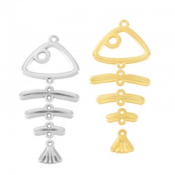 Colgante de Metal Zamak Raspa 28x53mm (5pcs/Set)