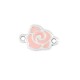 Conector de Metal Zamak Rosa Esmaltada 17mm