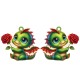 Colgante de Madera Dragon & Rose 40x35mm(2uds/set)