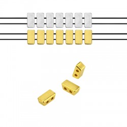 Entrepieza de Metal Zamak Paralelogramo 8x4mm (Ø1.2mm)