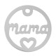 Colgante de Acero Inoxidable 304 ´´Mama´´ con Corazon  20mm/1.3mm