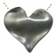 Colgante de Metal Zamak Corazón Acanalado 52x26.5mm