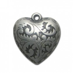 Colgante Acrílico Metalizado CCB Corazón Decorada 40mm