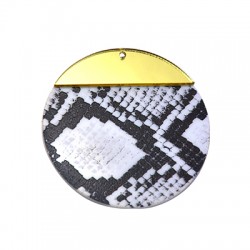 Colgante de Metacrilato Efecto Piel Serpiente pintada 50mm