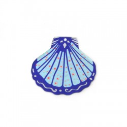 Colgante de Metacrilato Concha de Cangrejo Ermitaño 57x55mm