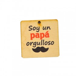 Colgante de Madera "Soy un papa orgulloso" 40mm