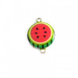 Conector de Metal Zamak Sandia con Esmalte 18mm