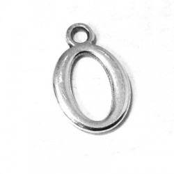 Colgante de Metal Zamak Letra "O" 12mm