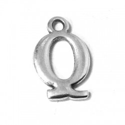 Colgante de Metal Zamak Letra "Q" 12mm