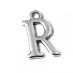 Colgante de Metal Zamak Letra "R"12mm