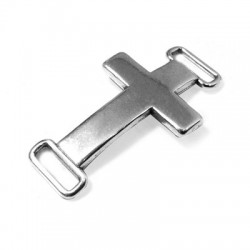 Conector de Metal Zamak Cruz Curbada 30x20mm (Ø 8.5x2.6mm)