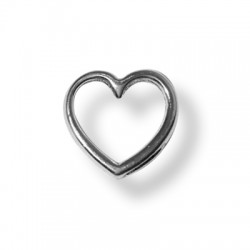 Conector Colgante de Metal Zamak Corazón 17x15mm