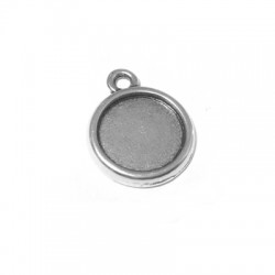 Colgante de Metal Zamak Base Redonda 19mm (Int. 15mm)