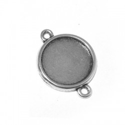 Conector de Metal Zamak Marco Base Redonda 24mm (Int. 19mm)