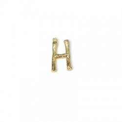 Colgante de Metal Latón Letra "H" 13x21mm