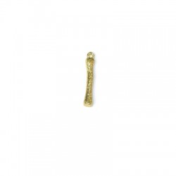 Colgante de Metal Latón Letra "I" 4x21mm