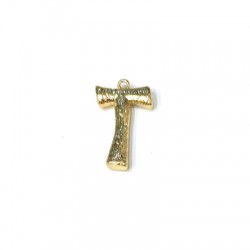 Colgante de Metal Latón Letra "T" 14x21mm