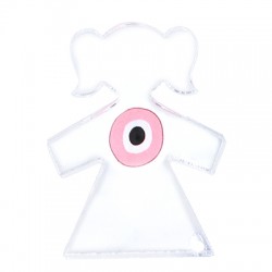 Pieza Decorativa de Metacrilato Niña con Ojo 58x88mm