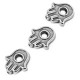 Entrepieza de Metal Zamak Mano de Hamsa 13x15mm (Ø 1,4mm)