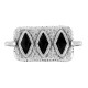 Conector de Metal Zamak Rectangular con Rombos Esmaltados 12x20mm