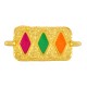 Conector de Metal Zamak Rectangular con Rombos Esmaltados 12x20mm