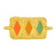 Conector de Metal Zamak Rectangular con Rombos Esmaltados 12x20mm