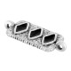 Conector de Metal Zamak Rectangular con Rombos Esmaltados 12x20mm