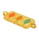 Conector de Metal Zamak Rectangular con Rombos Esmaltados 12x20mm