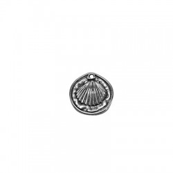 Colgante de Metal Zamak Redondo con Concha 24mm