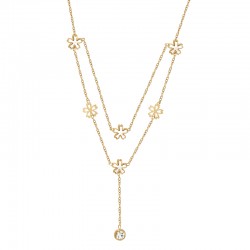 Collar de Acero Inoxidable 304 con Flores 40cm