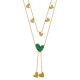 Collar de Acero Inoxidable 304 con Corazón Verde 40cm