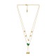 Collar de Acero Inoxidable 304 con Corazón Verde 40cm