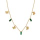Collar de Acero Inoxidable 304 con Strass Verde 40cm
