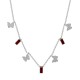 Collar de Acero Inoxidable 304 con Strass Rojo 40cm