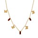Collar de Acero Inoxidable 304 con Strass Rojo 40cm