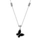 Collar de Acero Inoxidable 304 con Mariposa Negra 40cm