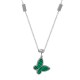 Collar de Acero Inoxidable 304 con Mariposa Verde 40cm