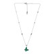 Collar de Acero Inoxidable 304 con Mariposa Verde 40cm