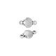 Conector de Metal Zamak Concha Ojo Redondo 26x19mm