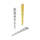 Colgante de Metal Zamak Cuerno Retorcido 6x41mm