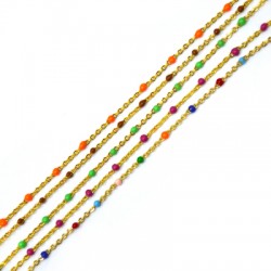 Cadena de Laton con Esmalte 2mm