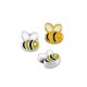Entrepieza de Metal Zamak Abeja Esmaltada 9x9,8mm (Ø1.7mm)
